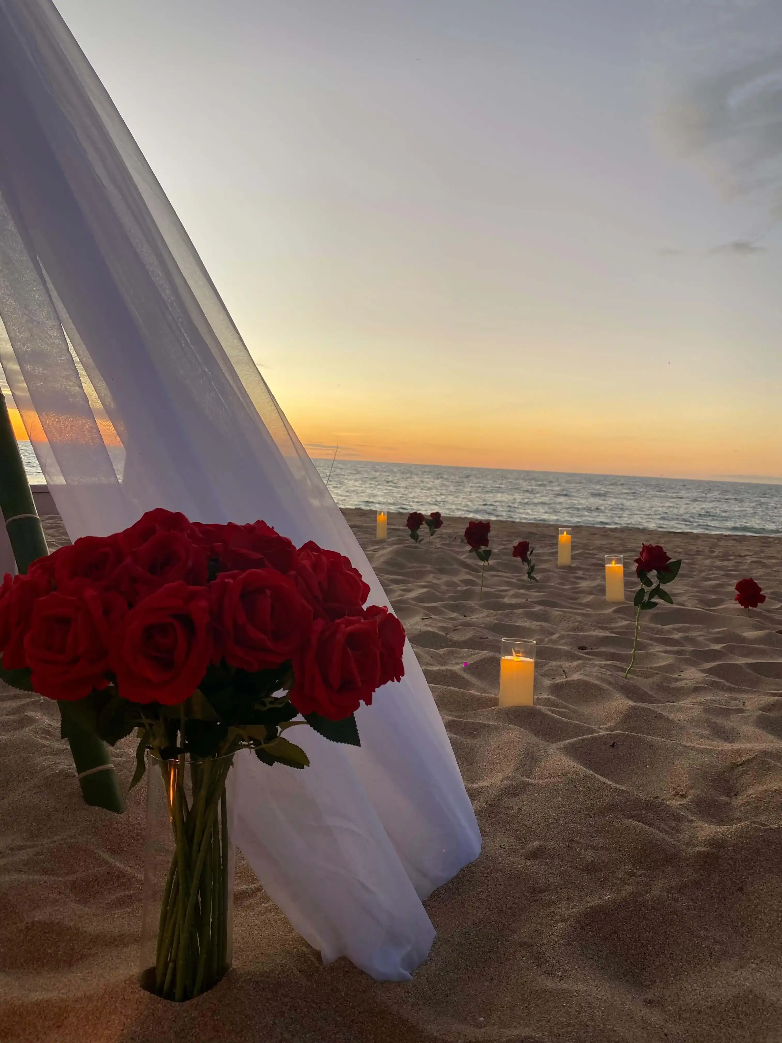 Coucher de soleil romantique